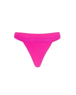 Brandon Blackwood Bottoms>Logo Swim Thong Hot Pink