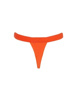 Brandon Blackwood Bottoms>Logo Swim Thong Orange