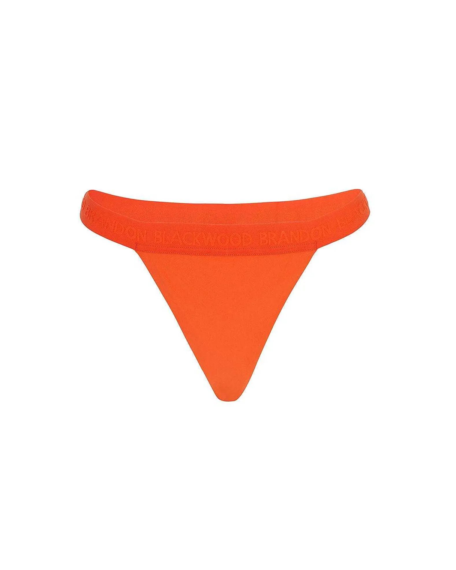 Brandon Blackwood Bottoms>Logo Swim Thong Orange
