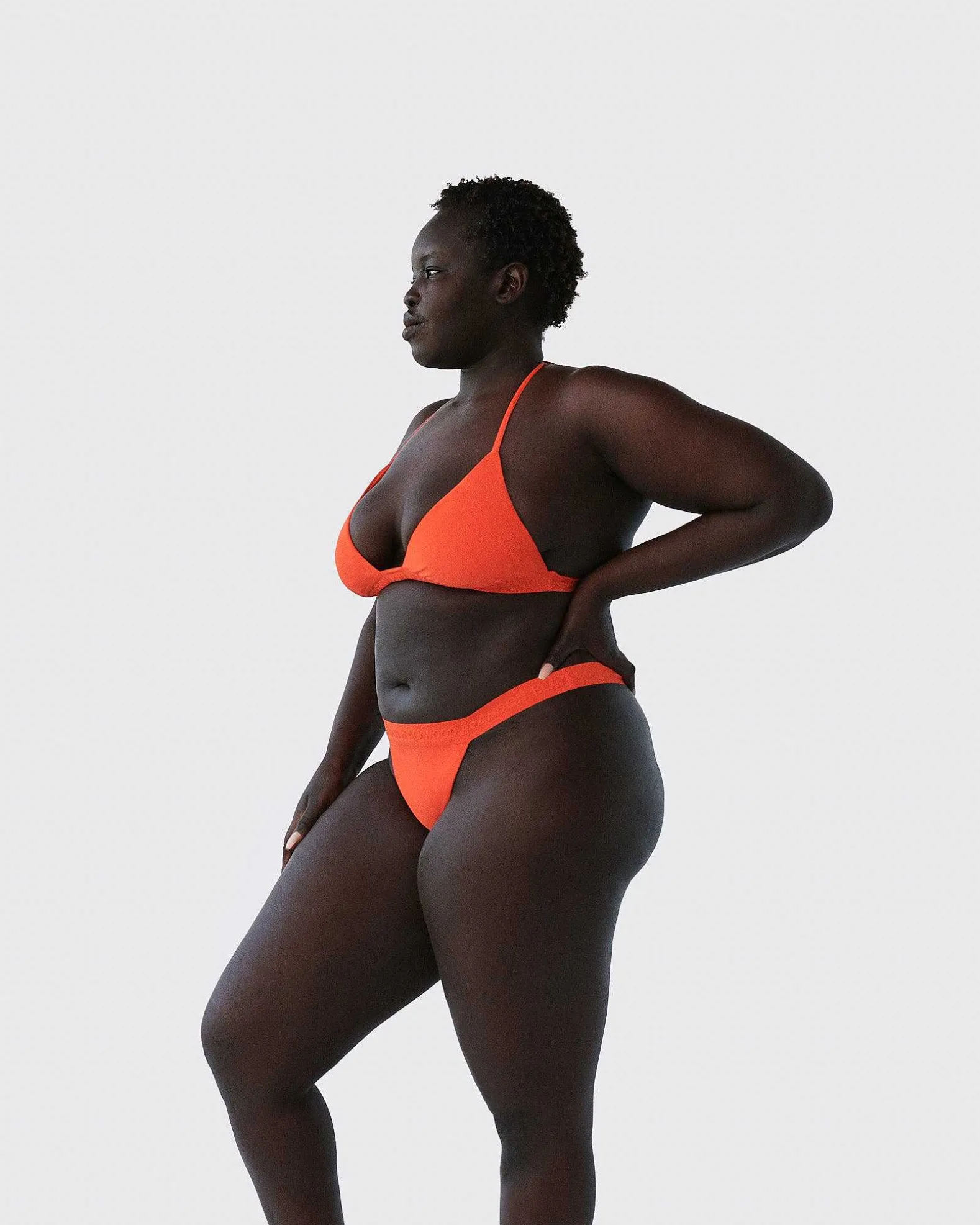 Brandon Blackwood Bottoms>Logo Swim Thong Orange