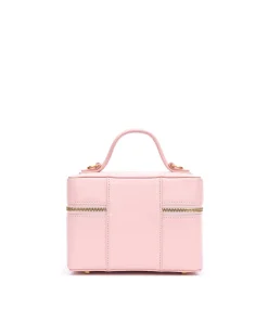 Brandon Blackwood Makeup Bags>Makeup Bag Pink Leather