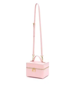 Brandon Blackwood Makeup Bags>Makeup Bag Pink Leather