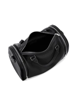 Brandon Blackwood Duffle Bags>Medium Duffle Black Leather