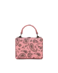 Brandon Blackwood Crossbody Bags>Mini Kendrick Trunk Pink Bandana Vegan Leather