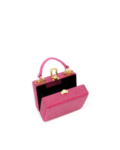 Brandon Blackwood Crossbody Bags>Mini Kendrick Trunk Rose Mini Crystals