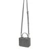 Brandon Blackwood Crossbody Bags>Mini Kendrick Trunk Grey Diamond Mini Crystals