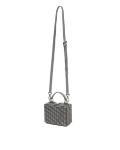 Brandon Blackwood Crossbody Bags>Mini Kendrick Trunk Grey Diamond Mini Crystals
