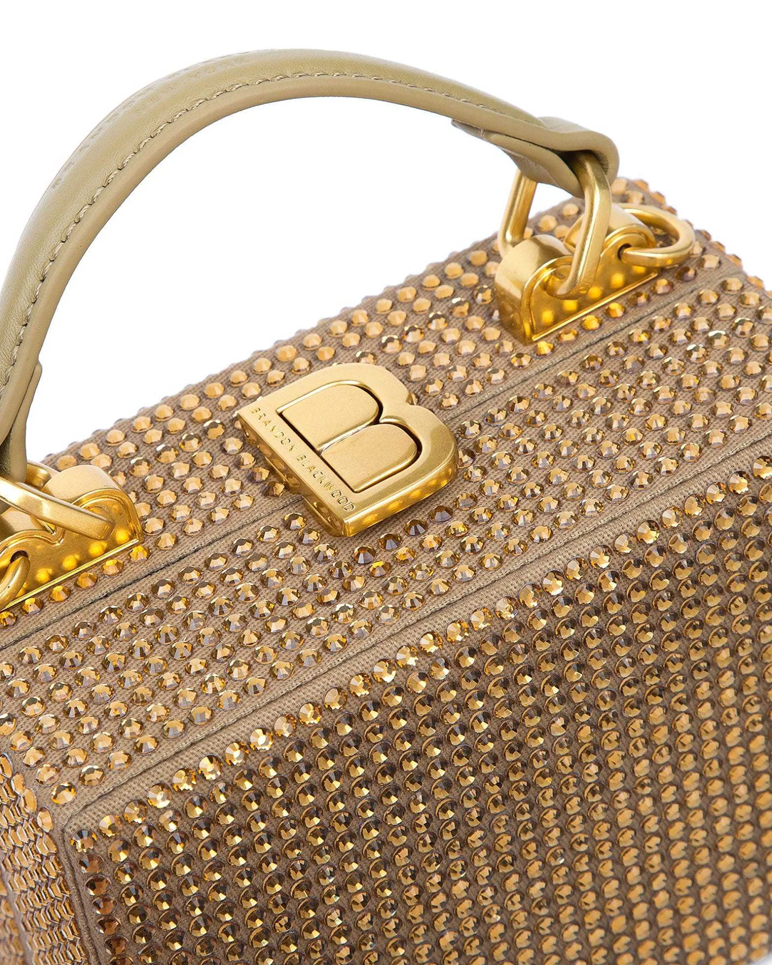 Brandon Blackwood Crossbody Bags>Mini Kendrick Trunk Light Colorado Topaz Mini Crystals