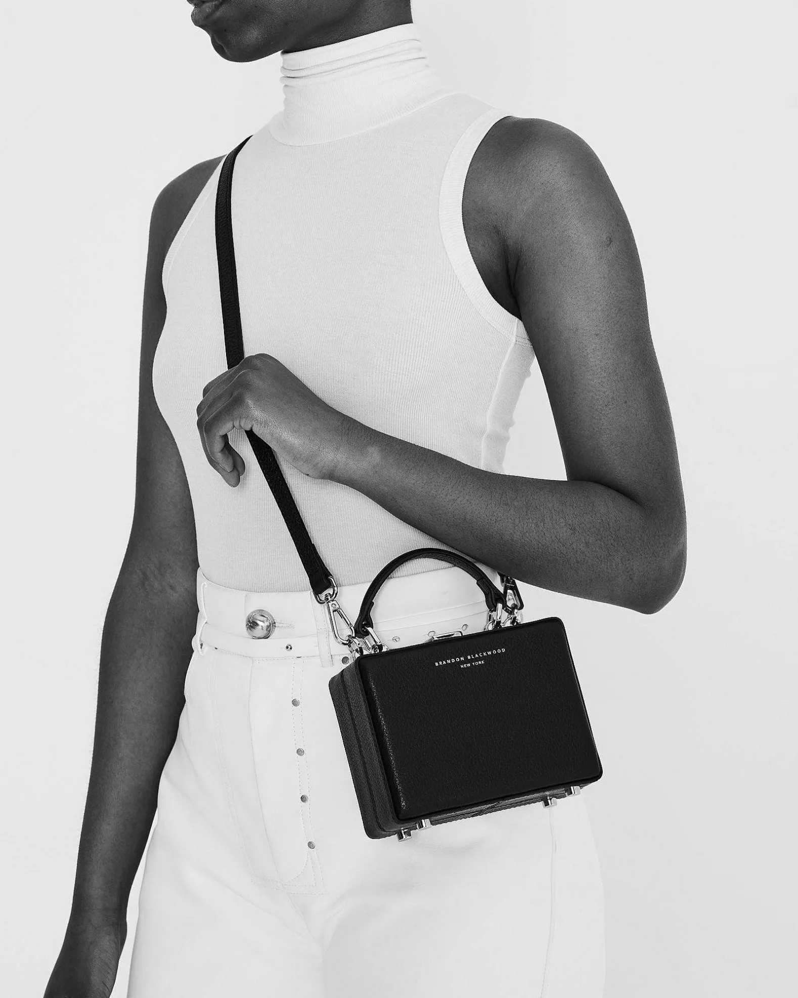 Brandon Blackwood Top Handle Bags>Mini Kendrick Trunk Burnt Orange Leather W/Brass Hardware