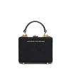 Brandon Blackwood Top Handle Bags>Mini Kendrick Trunk Black Ponyhair W/Brass Hardware