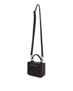 Brandon Blackwood Top Handle Bags>Mini Kendrick Trunk Black Satin