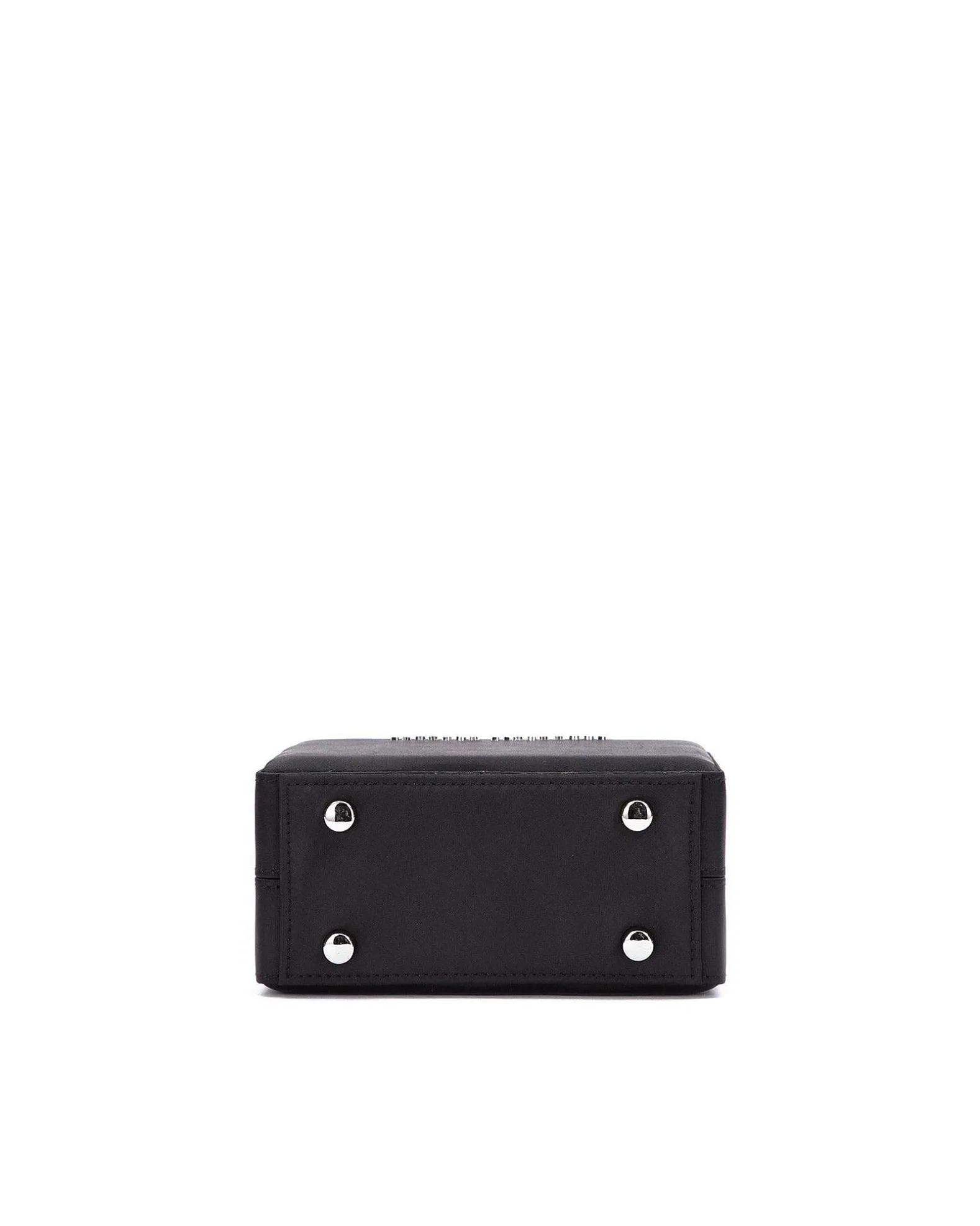 Brandon Blackwood Top Handle Bags>Mini Kendrick Trunk Black Satin