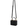 Brandon Blackwood Top Handle Bags>Mini Kendrick Trunk Black Croc Embossed Suede