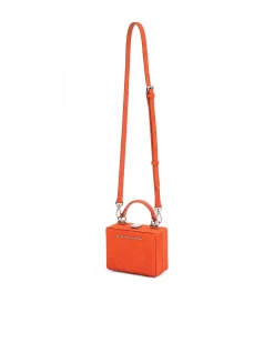 Brandon Blackwood Top Handle Bags>Mini Kendrick Trunk Burnt Orange Ponyhair