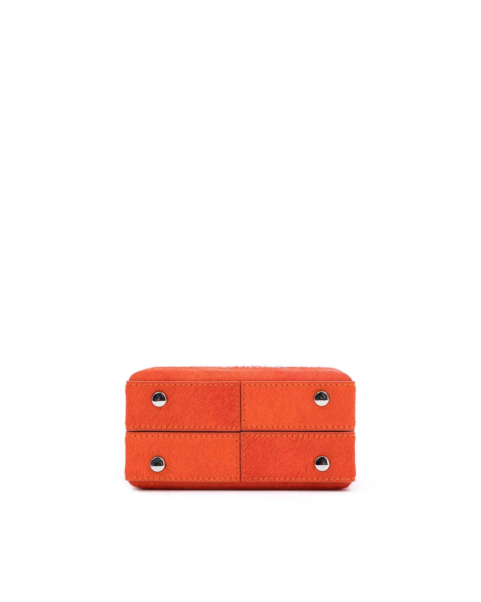 Brandon Blackwood Top Handle Bags>Mini Kendrick Trunk Burnt Orange Ponyhair
