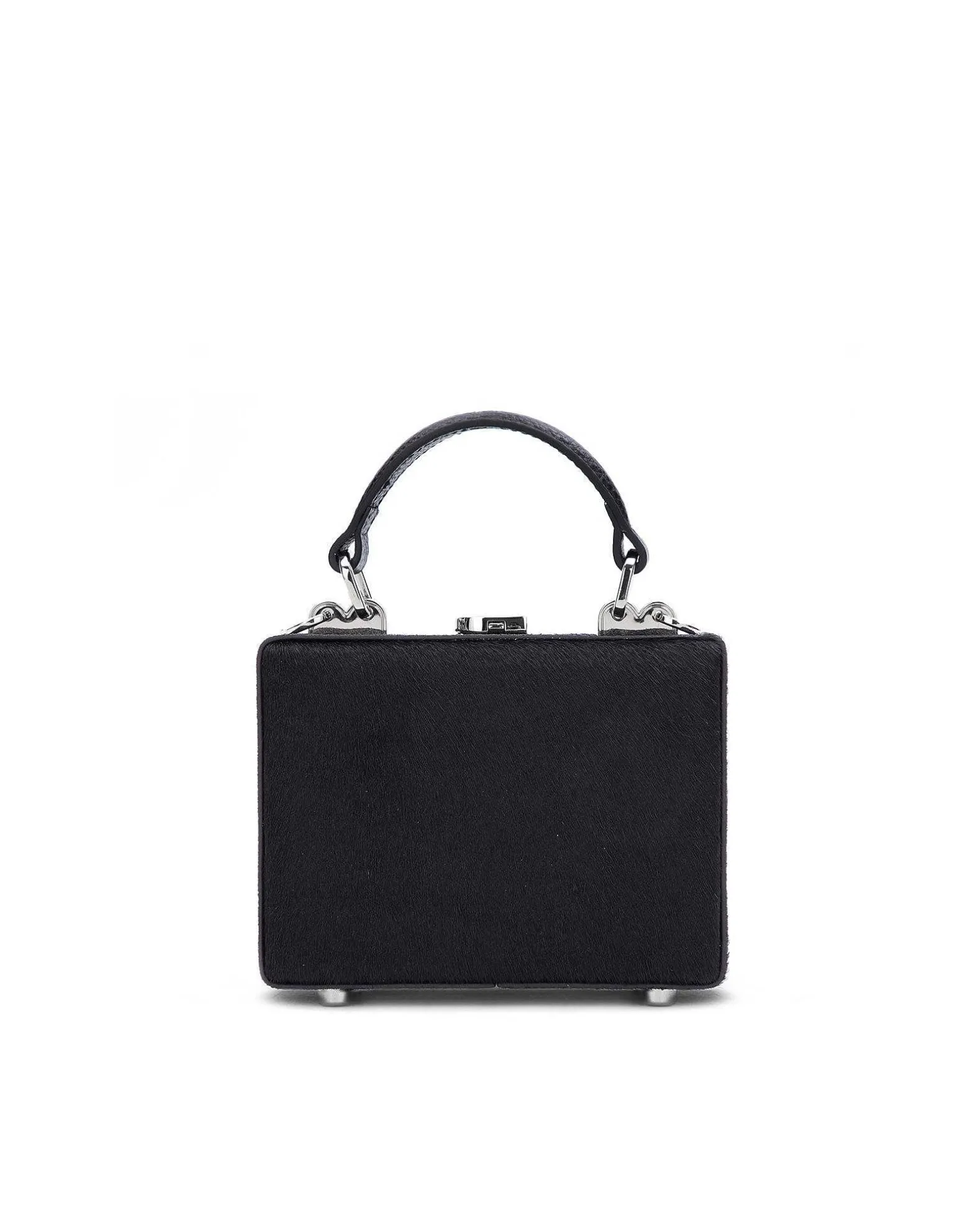 Brandon Blackwood Top Handle Bags>Mini Kendrick Trunk Black Ponyhair