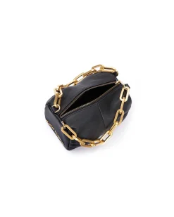 Brandon Blackwood Top Handle Bags>Mini Valentina Black Leather W/Brass Hardware