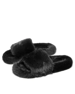 Brandon Blackwood Sandals>Mink Slides Black