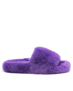 Brandon Blackwood Sandals>Mink Slides Purple