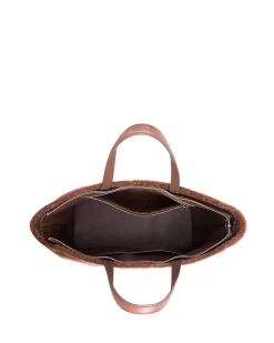 Brandon Blackwood Tote Bags>Morell Tote Brown Shearling