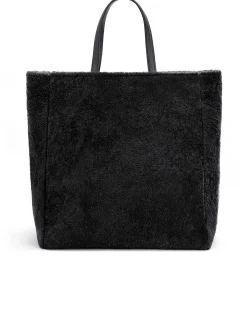 Brandon Blackwood Tote Bags>Morell Tote Black Shearling