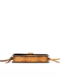 Brandon Blackwood Shoulder Bags>Nia Bag Brown Snakeskin