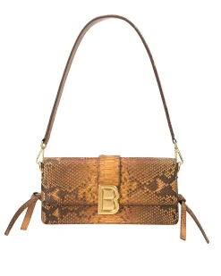 Brandon Blackwood Shoulder Bags>Nia Bag Brown Snakeskin