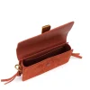 Brandon Blackwood Shoulder Bags>Nia Bag Copper Croc Suede