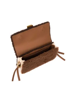 Brandon Blackwood Shoulder Bags>Nia Bag Multi Brown Shearling