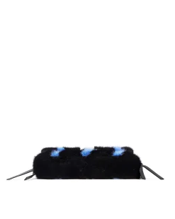 Brandon Blackwood Shoulder Bags>Nia Bag Black & Blue Mink Swirl