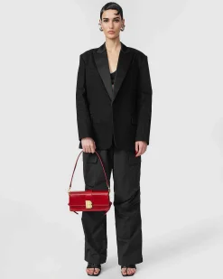 Brandon Blackwood Shoulder Bags>Nia Bag Red Oil Leather
