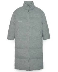 Brandon Blackwood Outerwear>Ribbed Comforter Coat Grey