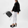 Brandon Blackwood Tote Bags>Rouched Tote Dark Brown Leather