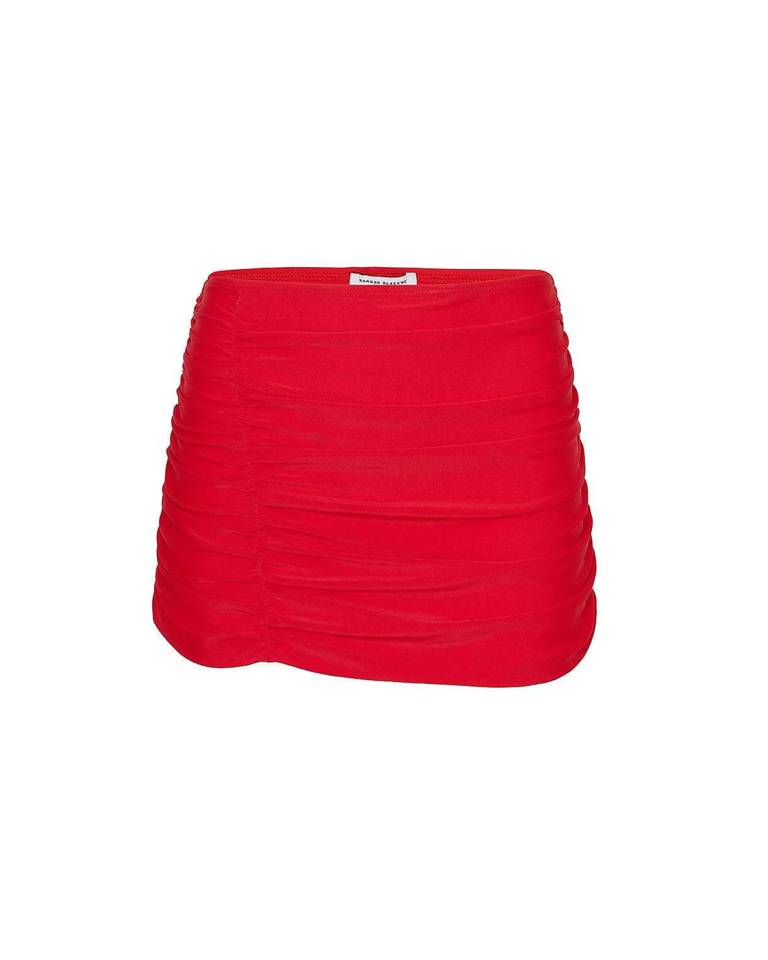 Brandon Blackwood Bottoms>Ruched Swim Skirt Red