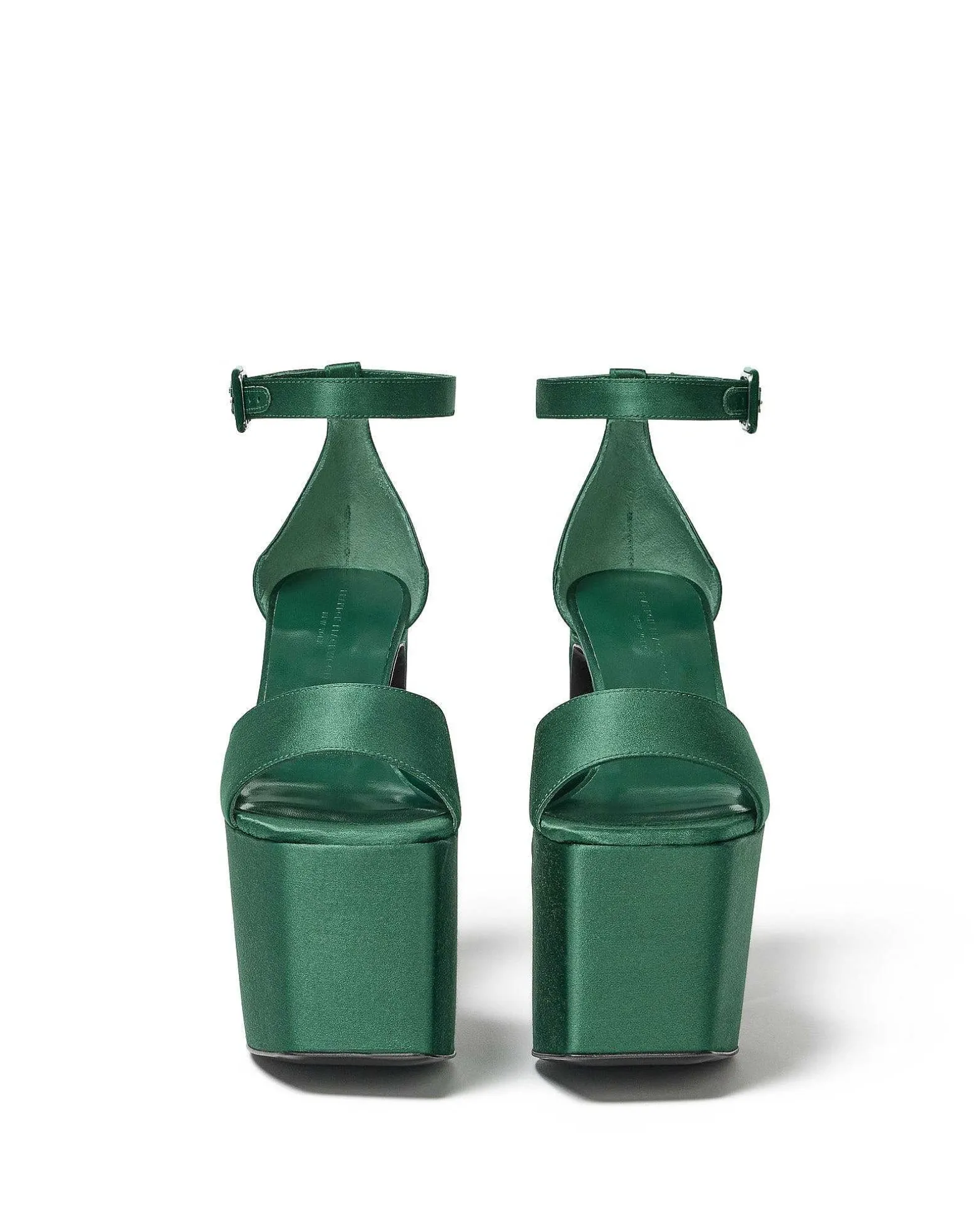 Brandon Blackwood Platforms>Sali Pump Forest Green Satin