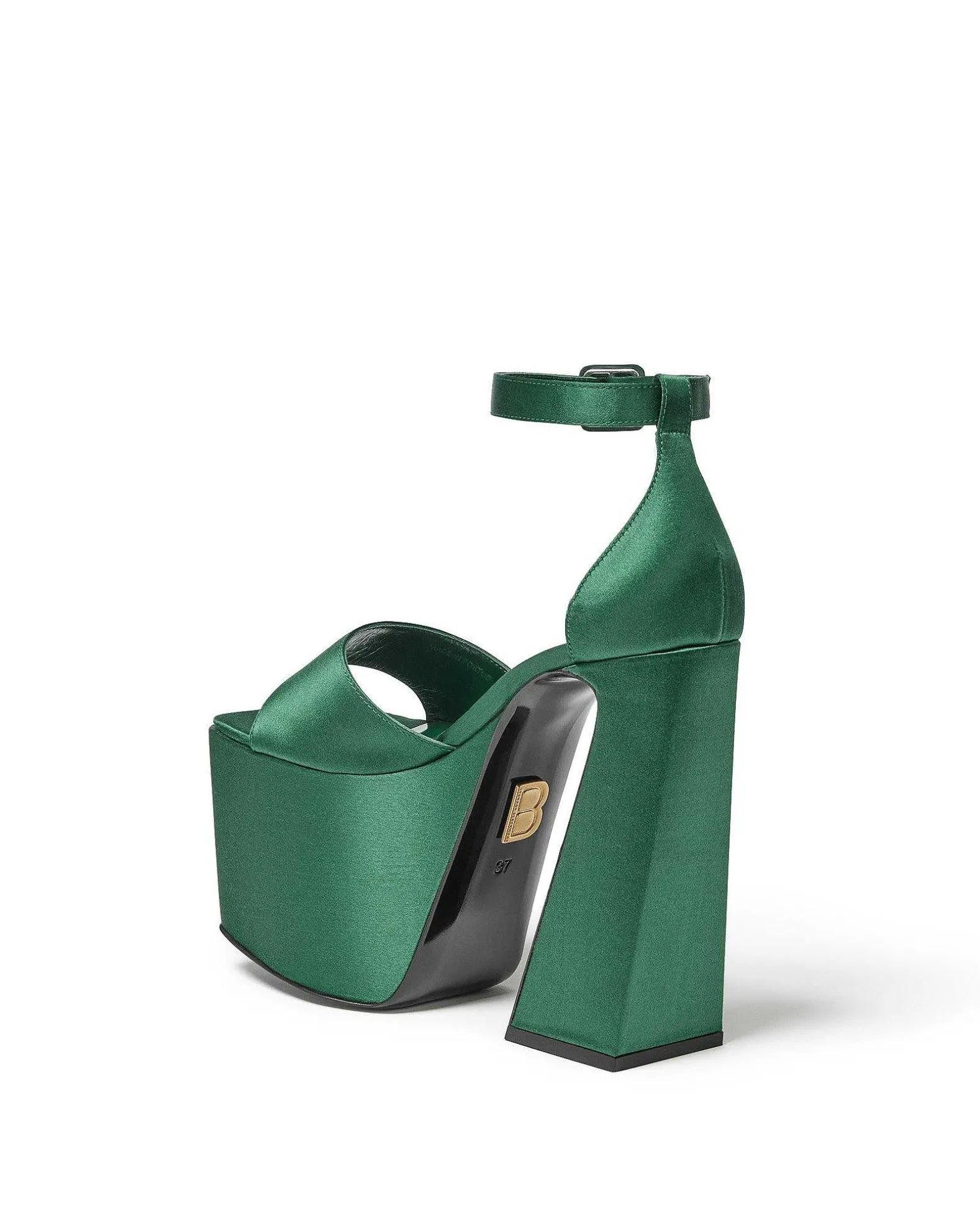 Brandon Blackwood Platforms>Sali Pump Forest Green Satin