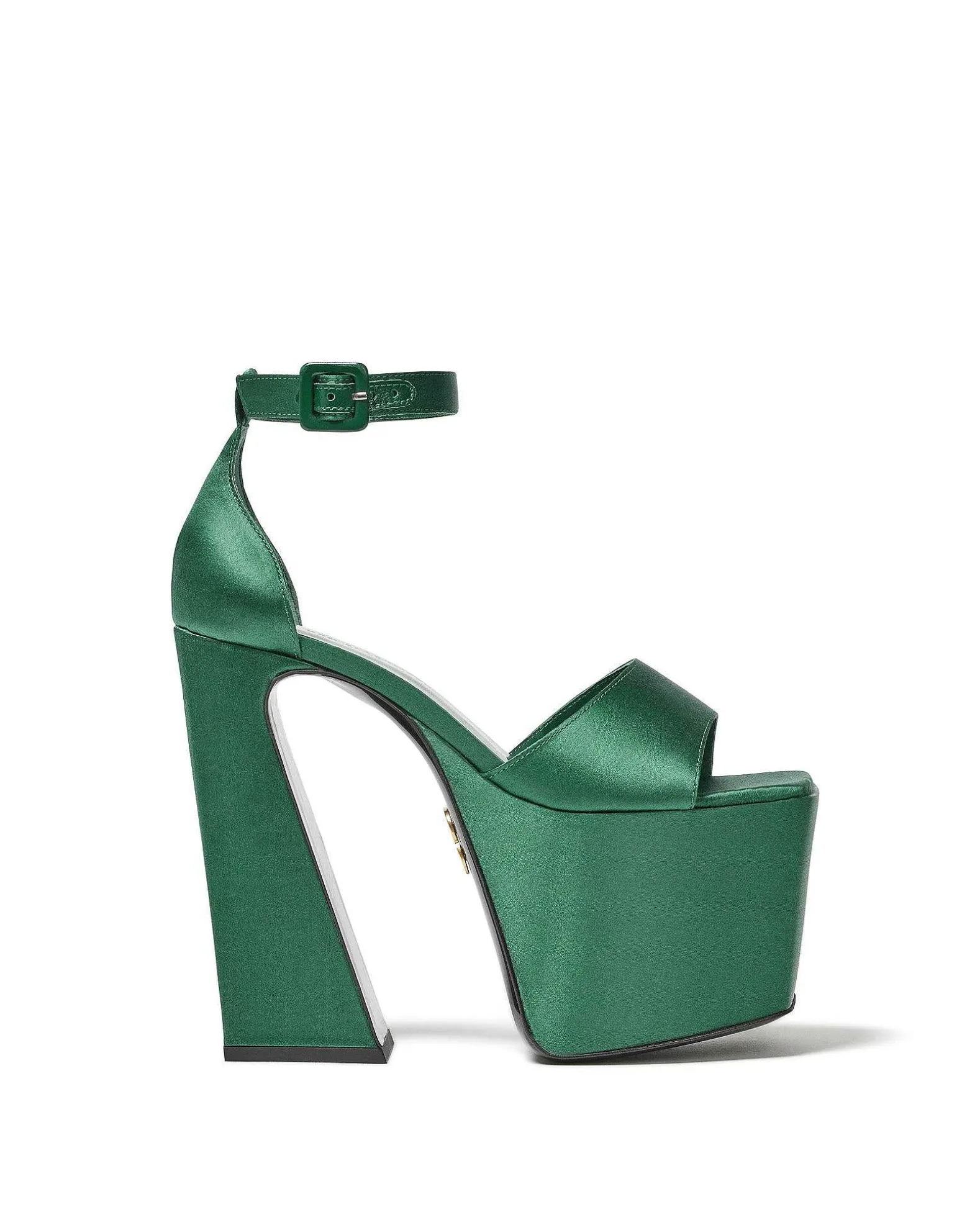 Brandon Blackwood Platforms>Sali Pump Forest Green Satin