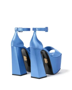 Brandon Blackwood Platforms>Sali Pump Sky Blue Satin