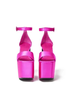Brandon Blackwood Platforms>Sali Pump Hot Pink Satin