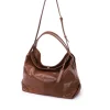 Brandon Blackwood Crossbody Bags>Sylvia Bag Brown Cracked Leather