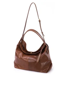 Brandon Blackwood Crossbody Bags>Sylvia Bag Brown Cracked Leather