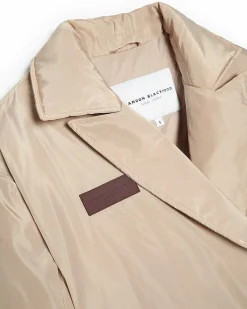Brandon Blackwood Outerwear>Tailored Puffer Coat Beige Nylon
