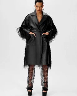 Brandon Blackwood Outerwear>The Sena Trench Black