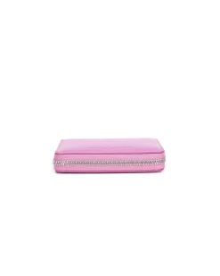 Brandon Blackwood Wallets>Tristan Wallet Metallic Pink Leather