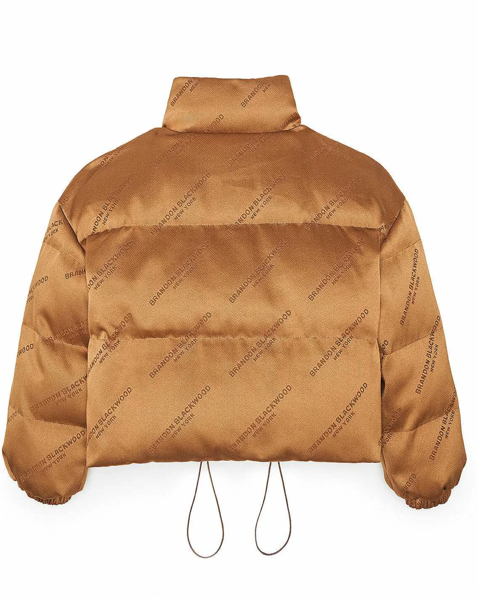 Brandon Blackwood Outerwear>Twill Logo Puffer Camel
